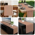 thumbnail image 6 of Burnt Orange Stripe Table Runner 72 Inches Long, Farmhouse Striped Abstract Art Kitchen Coffee Dining Table Decoration for Home Party Birthday Wedding Home Decor 14x72 Inches, 6 of 8