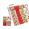 thumbnail image 3 of 5Yards Round Dot Burlap Ribbon With Wire Edges For Christmas Tree Decorations Crafts Gift Wrapping, 3 of 8