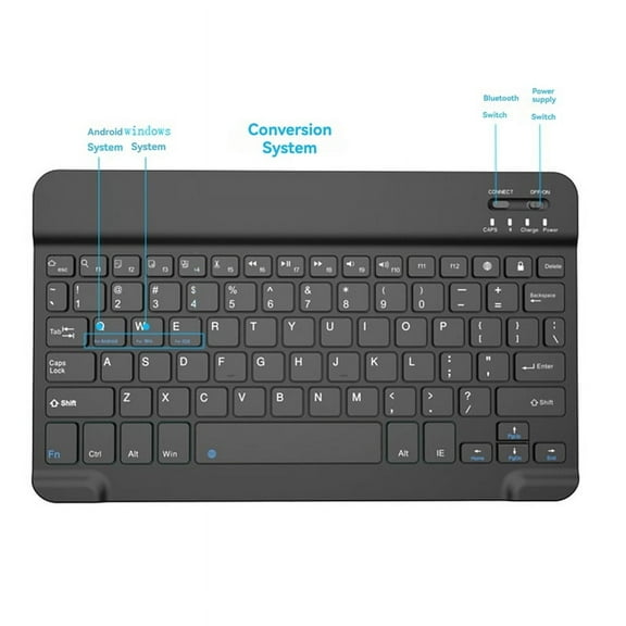 Bluetooth Keyboard Portable Keyboard for Tablet PC Tablet Gaming Accessories Black