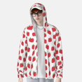 thumbnail image 2 of Balery Cartoon Strawberry Sudadera ligera de manga larga con capucha y protección solar UPF 50+ para hombre y mujer, ideal para pesca y running-Medium, 2 of 7
