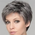 thumbnail image 7 of Wigs Human Hair Wigs for Women Short Mixed Wig Short Slight Curly Heat Wigs Middle And Elderly Wig Head Cover Cut Wigs Short Stylish Layer Wig Grayish White Clearance, 7 of 7