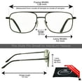 thumbnail image 2 of proSPORT Progressive Multifocal Aviator Reading Gunmetal Glasses 3 in 1 Men Women, 2 of 5