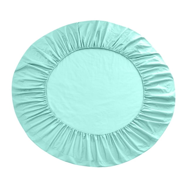 GROWTH TANK Drap-Housse Rond en Coton Uni Couvre-Lit Vert Pâle