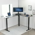 thumbnail image 6 of VIVO Gray / Black Electric 75" x 63" Corner Standing Desk, L-Shaped Workstation, 6 of 7
