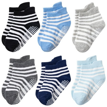 

Baby Anti-Slip Socks Cotton Grip Non-Skid Socks Pack of 6[S-(0-1Year) #05]