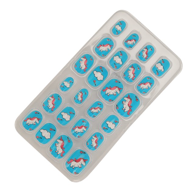 Pegamento En Las Uñas Para Niñas, Uñas Postizas Adhesivas Para Niños DIY Hermosas Y Brillantes Para Técnico De Uñas Para El Hogar Para Salón De Uñas EOTVIA #01