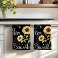 thumbnail image 7 of You Are My Sunshine Kitchen Towels Set of 4, Yellow Sunflowers Cute Bees Heart Black Absorbent Dish Towels for Kitchen, Microfiber Hand Towel,Quick Drying Tea Towel for Cleaning Decorative Dishcloths, 7 of 7