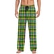 thumbnail image 4 of Pantalones de pijama largos para hombre, informales, con estampado a cuadros, holgados, deportivos, elásticos, rectos, vintage, con bolsillos, 4 of 6
