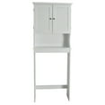 thumbnail image 1 of Redmon Louvered Over-The-Toilet Space Saver Cabinet, Adjustable Shelf, White, 1 of 12