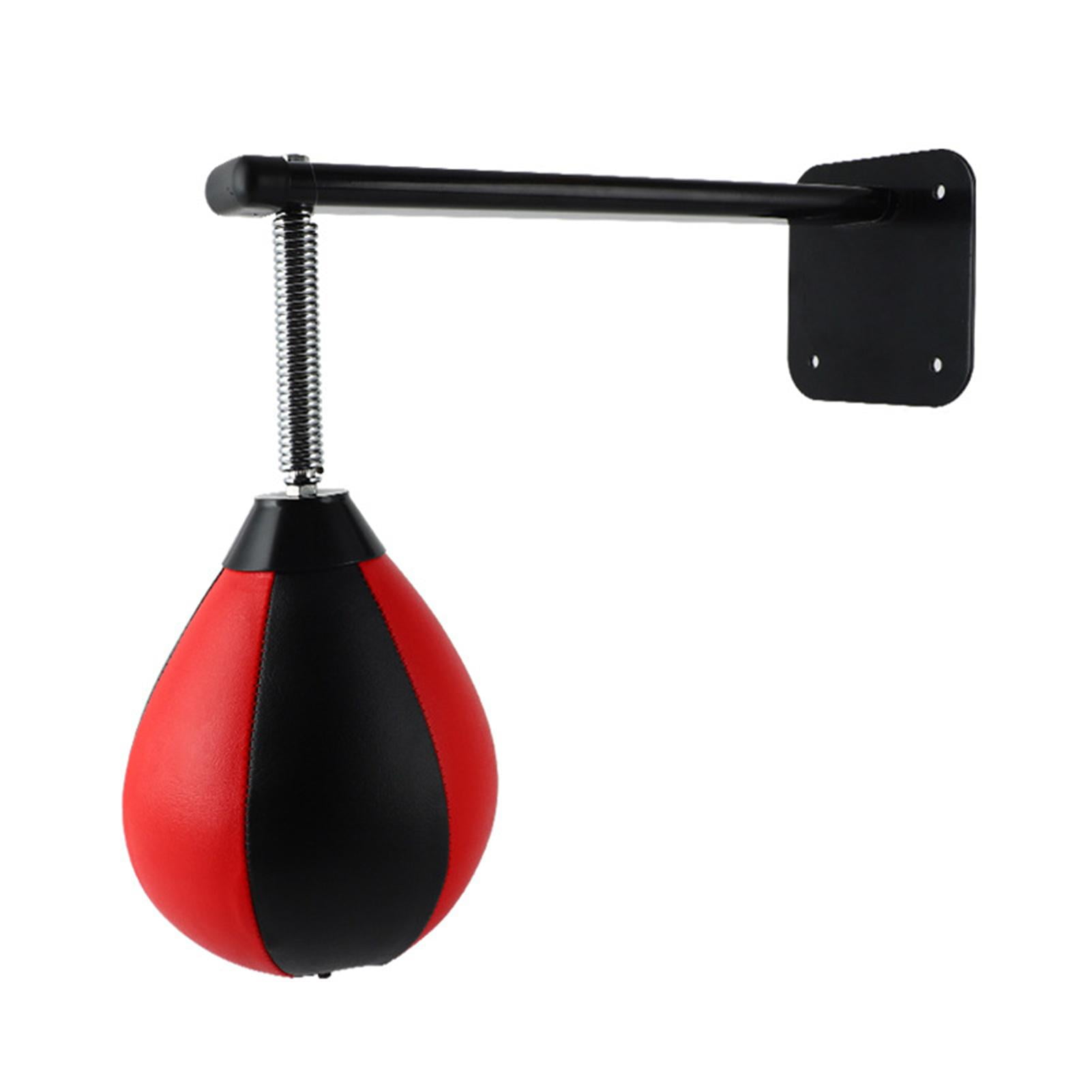 PU Speed Bag Boxing Punching Bag Swivel Speed Ball Exercise Fitness Training Ball Lovt Boxing Speed Ball 1PCS,Black+Red