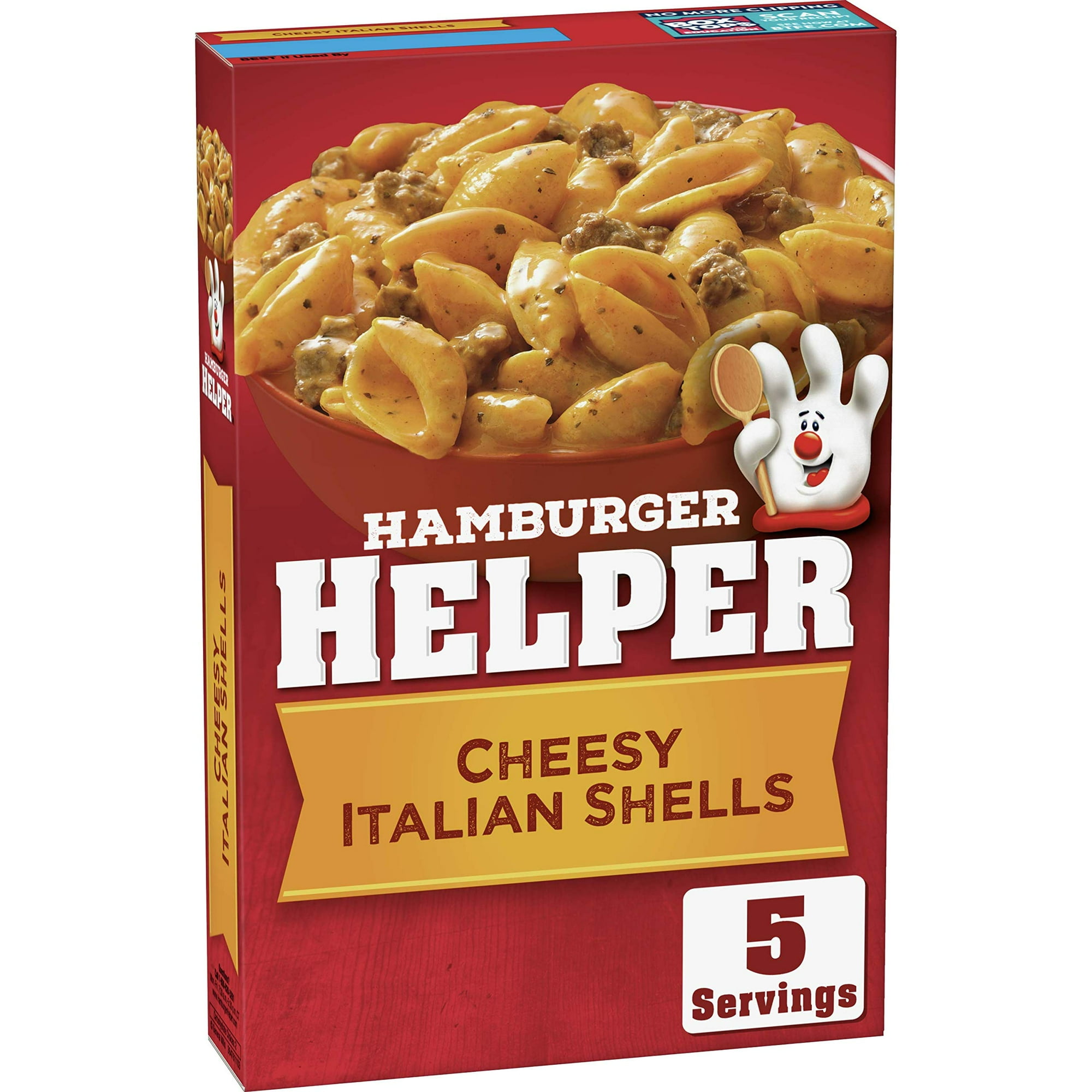 Hamburger Helper Cheesy Italian Shells 6.1 Oz Box Packaging May Vary