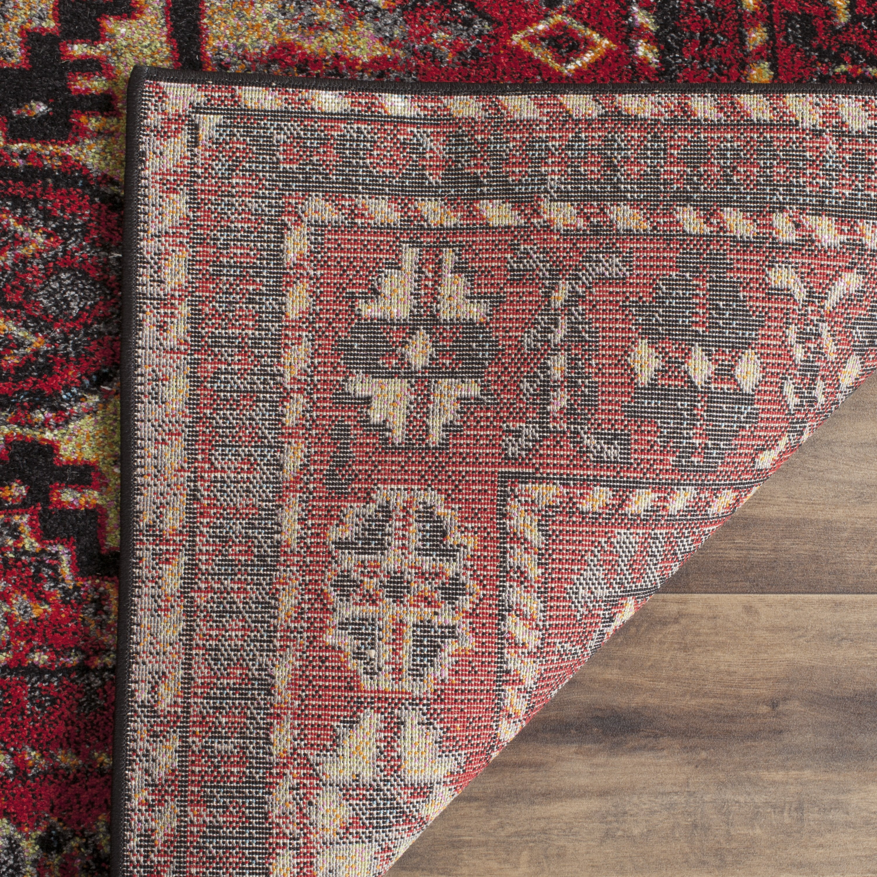 SAFAVIEH Vintage Hamadan Edin Oriental Area Rug, Red/Multi, 11' x 11' Round