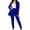 Blue, variant on TIHLMK Blazer Sets Women 2 Piece Outfits Women Business Attire 2 Piece Outfits Long Sleeve Coats Tops Solid Long Pants Sets Gifts for Women