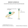 thumbnail image 4 of Rosec Jewels Certified Lab Grown Emerald Promise Ring for Women - Emerald Diamond Ring - Ready to Gift for Valentines, 10K Yellow Gold, US 9.00, 4 of 5
