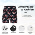 thumbnail image 3 of KLL Rose Flowers for Mens Swim Trunks Quick Dry Swim Shorts with Built-in Compression Liner Funny Swimwear Bathing Suits-3X-Large, 3 of 6