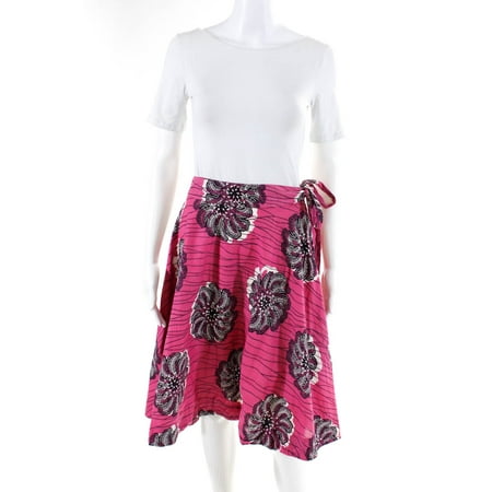 

Pre-owned|Odille Anthropologie Women s Floral Embellished A Line Skirt Pink Size 2