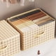 thumbnail image 5 of Caja de almacenamiento con cierre de botón y cremallera, plegable, para armario, organizador de ropa para dormitorio, de fibra no tejida, plegable y portátil, ideal para dormitorios, 2, 5 of 8
