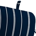 thumbnail image 5 of Jordan Manufacturing 45" x 22" Pursuit Navy Stripe Rectangular Outdoor Chair Cushion with Ties and Hanger Loop, 5 of 12