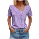 thumbnail image 1 of Tops de Algodón para Mujeres Cuello en V Casual de Manga Corta, Imitación Algodón Primavera Y Blusa de Verano, 1 of 5