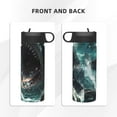 thumbnail image 3 of Susaid Wave Ocean Animal Shark Print 18oz Sports Insulated Kettle Stainless Steel Water Bottle For Running, Hiking, Cycling, Climbing, 3 of 8