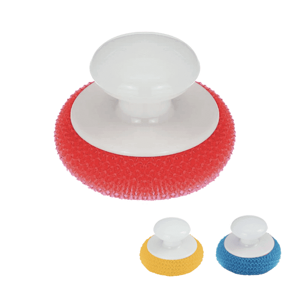 LOLA Plastic Mesh Scourers W/ Hand Saver Knob, Pots & Pans Cleaning Scrubber - 1 CT