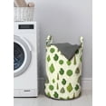 thumbnail image 3 of Forest Laundry Bag, Various Types of Tree Shapes Botanical Greenery Items, Hamper Basket with Handles Drawstring Closure for Laundromats, 13" x 19", Green Multicolor, by Ambesonne, 3 of 4