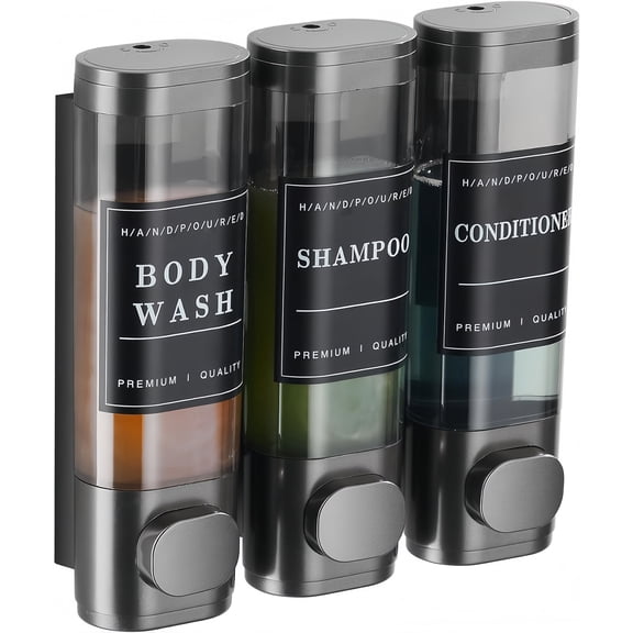 No Drill Wall Mounted Soap Dispenser with Labels