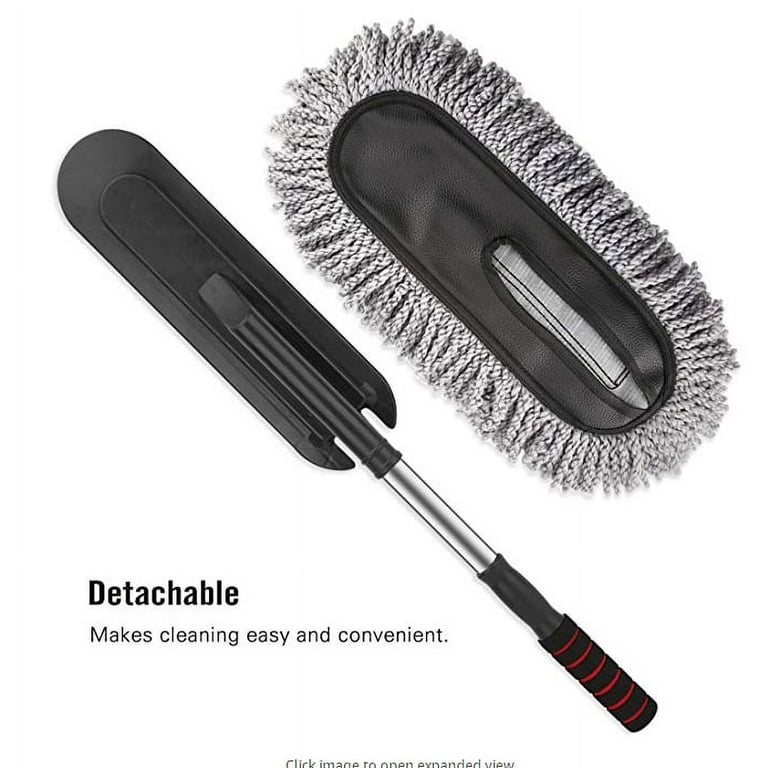 Knowbie 5Pcs Retractable Gap Dust Cleaner Cleaning Tools with 3 Microfiber  Dusting Cloths,53inches Long Handle Retractable Duster Brush for Cleaning