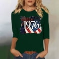 thumbnail image 2 of Lumosvexa Women Plain Short Shirt Sleeved Tops Womens Casual T-Shirt Crew Neck T-Shirt Green Size L, 2 of 5