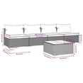 thumbnail image 4 of vidaXL 5 Piece Garden Lounge Set with Cushions Poly Rattan Brown, 4 of 5