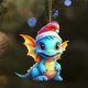 thumbnail image 4 of Adornos de dragón de Navidad Acrílico Navidad Anime Dragón Volador Colgante Dibujos animados, 4 of 7