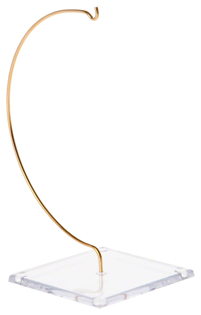 Plymor Wire Ornament Hanger Display with 3.25" Clear Acrylic Thin