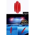 thumbnail image 2 of HSHDLDF 4pcs 3D Super Reflective Stickers Carbon Fiber Strips Car Side Door Edge Bumper Anti-Scratch Protection Guards Trim Stickers Universal (Diamond Red), 2 of 4