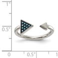 thumbnail image 5 of Primal Steel Stainless Steel with Reconstructed Turquoise Triangle Ring, 5 of 9