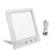 Light Therapy Lamp, Elegant Trim with Tactile Control of cold or Warm Light, Stepless Adjustable Brightness, for Home Office Travelling