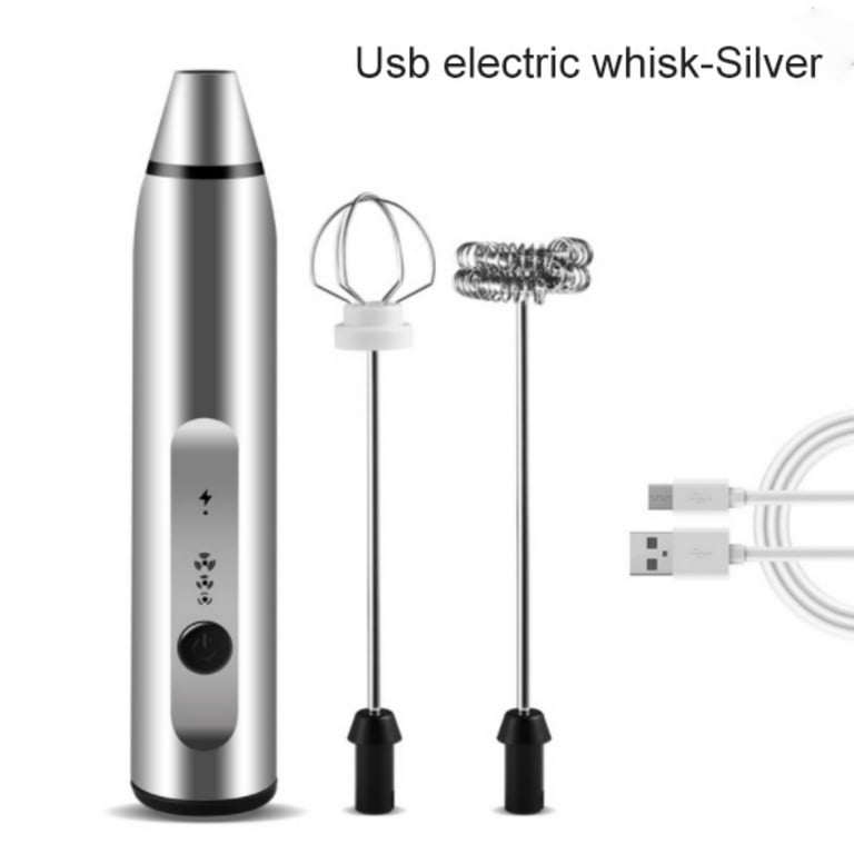 Milk Frother, Rechargeable hand-Held Electric Milk Frother 3 Adjustable USB  Charging Can Be Used forBulletproof Coffee Protein Drinks Matcha Coffee