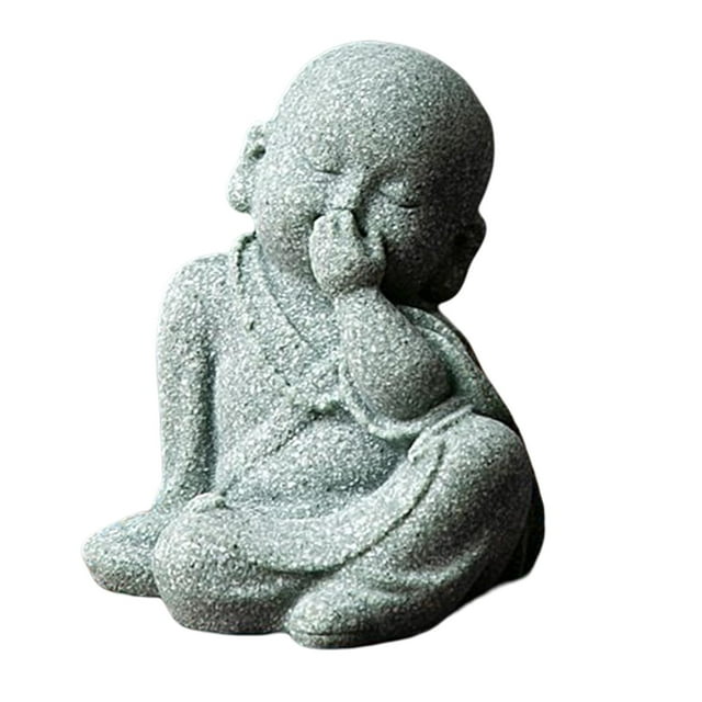 veasfak Chinese Sculpture Decorations Religion Monk Figurine Buddha Statue Miniature for Snicker