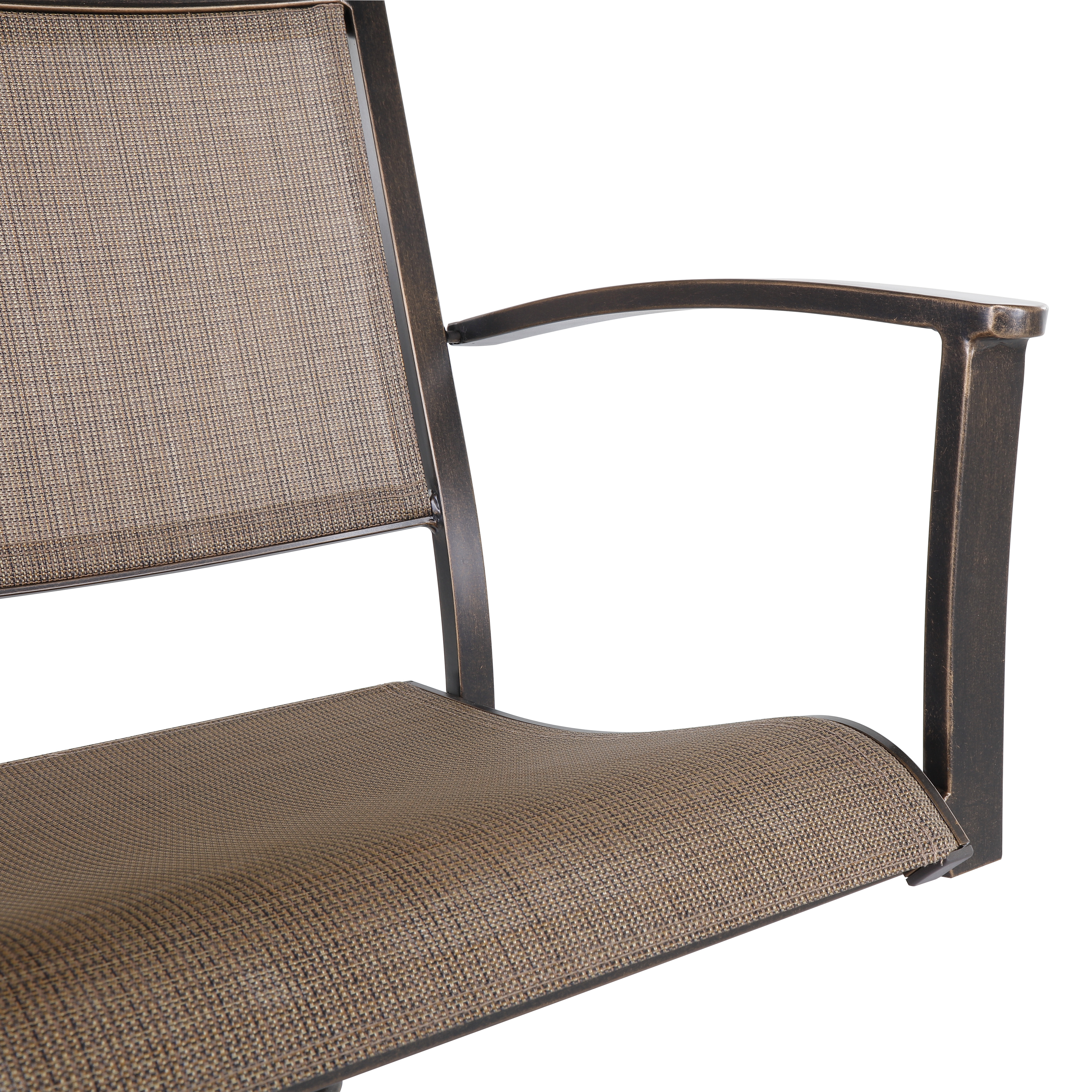 All Weather Patio Dining Chair, Sling Fabric Swivel Rocker With Rustproof Finish Aluminum Frame, Outdoor Garden Furniture 2 Pieces Sets - image 3 of 11