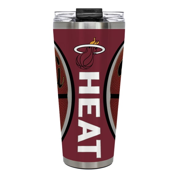 Miami Heat 32oz. Big Slim Game Ball Travel Tumbler