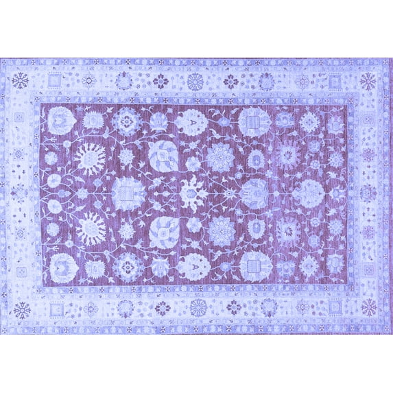 Ahgly Company Indoor Rectangle Oriental Blue Traditional Area Rugs, 2' x 5'