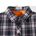 thumbnail image 6 of Mens Flannel Shirts Lined Button Down Heavyweight Plaid Shirts Long Sleeve with Pockets Navy L, 6 of 6
