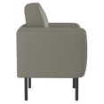 thumbnail image 2 of Modern Faux Leather Accent Chair in Grey-Beige, 2 of 7