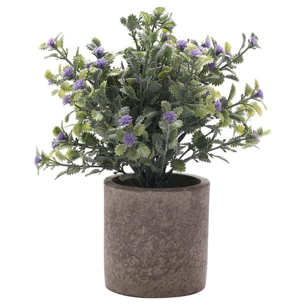 Maceta de flores falsa, escritorio, mini flor de plástico artificial en maceta, decoración del hogar, simulación, bonsái, púrpura Scienceny HA8896-02B