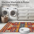 thumbnail image 5 of ODIKA 4'x6' Machine Washable Non-Slip Area Rug, Dynamic Eclectic Braided Aesthetic High Traffic Rug, Red, 20576, 5 of 7