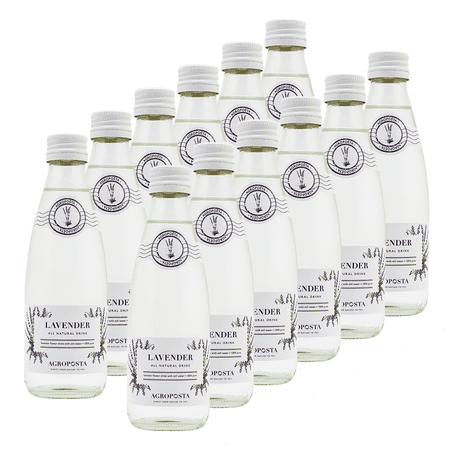 Agroposta Lavender Water: 100% Natural, Low Calorie - Assorted 12 Pack Lavender Flavored Water