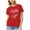 Red, variant on Lightweight Tops Women 2026 Black Mama T Shirt Casual Mothers Day Cute,L