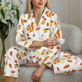 thumbnail image 6 of Lsque Squirrel InThe Forest3 Pattern Long Sleeve Pajama Set for Women - Soft 2-Piece Sleepwear and Loungewear Set with Pockets, Comfy Nightwear-Large, 6 of 7