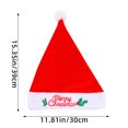 thumbnail image 3 of JeashCHAT Santa Hat, Red Velvet Christmas Hat Adult, Santa Hat for Women and Men, Thicken Embroidered Xmas Hat for New Year Holiday Party, 3 of 6