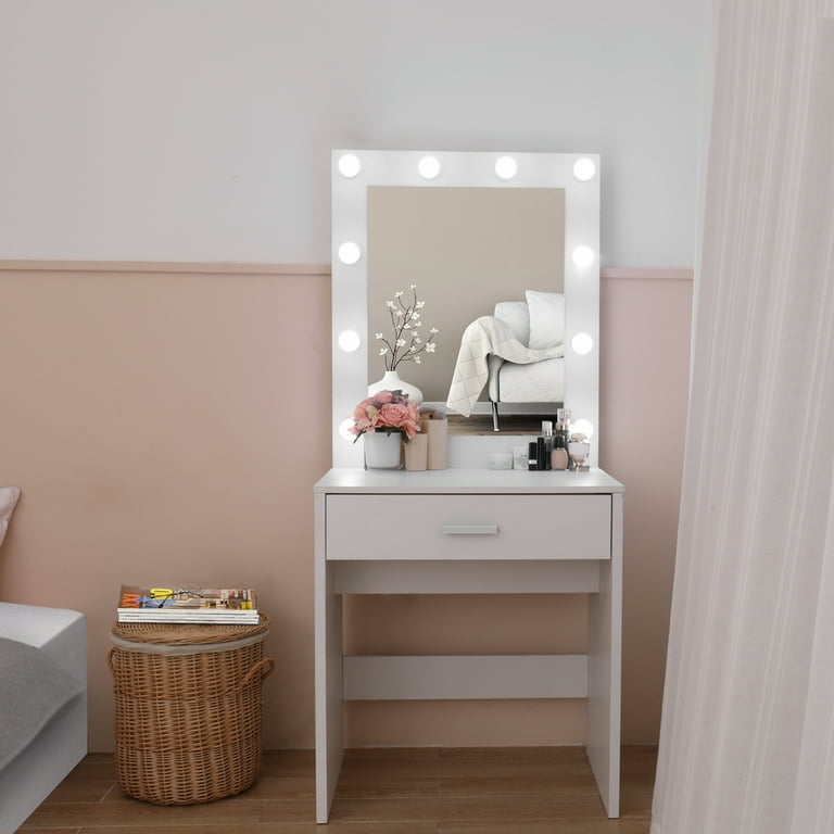 Single drawer cheap makeup vanity