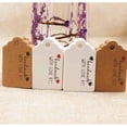 thumbnail image 2 of 100TAG New Vintage style paper gift tag white/kraft cardboard jewelry label tag for gift /wedding favors products note tag kraft3x5hdbyR 50tag50string, 2 of 6